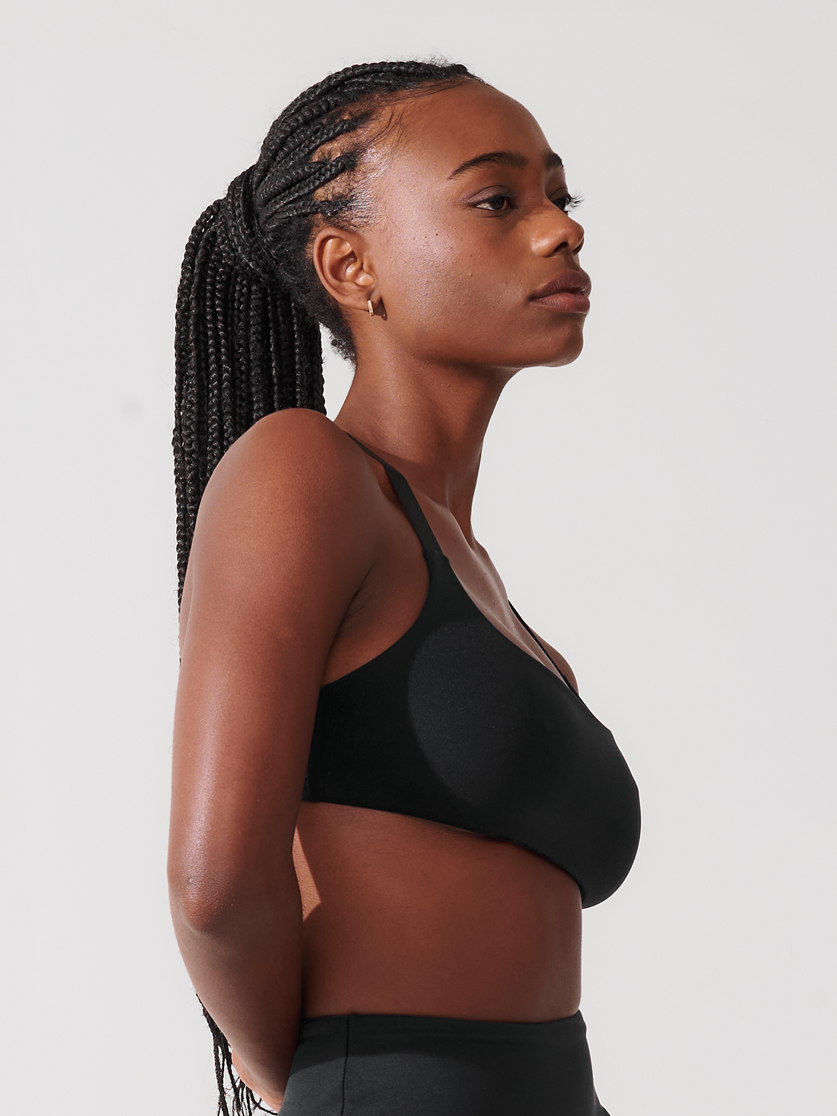Top Fitness Média Compressão com Costas Cruzadas Preto