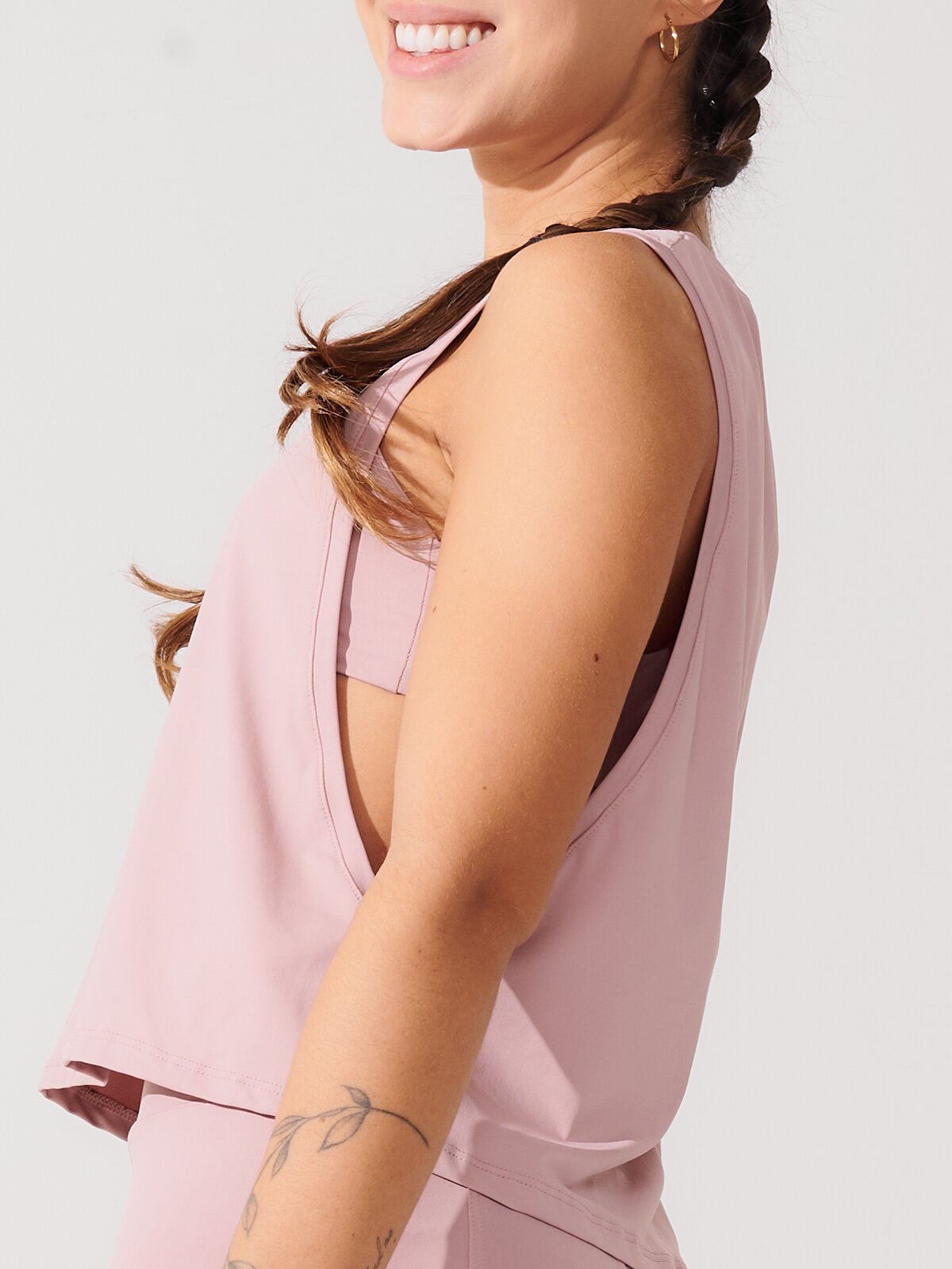 Regata Cropped com Cava Ampla Rose