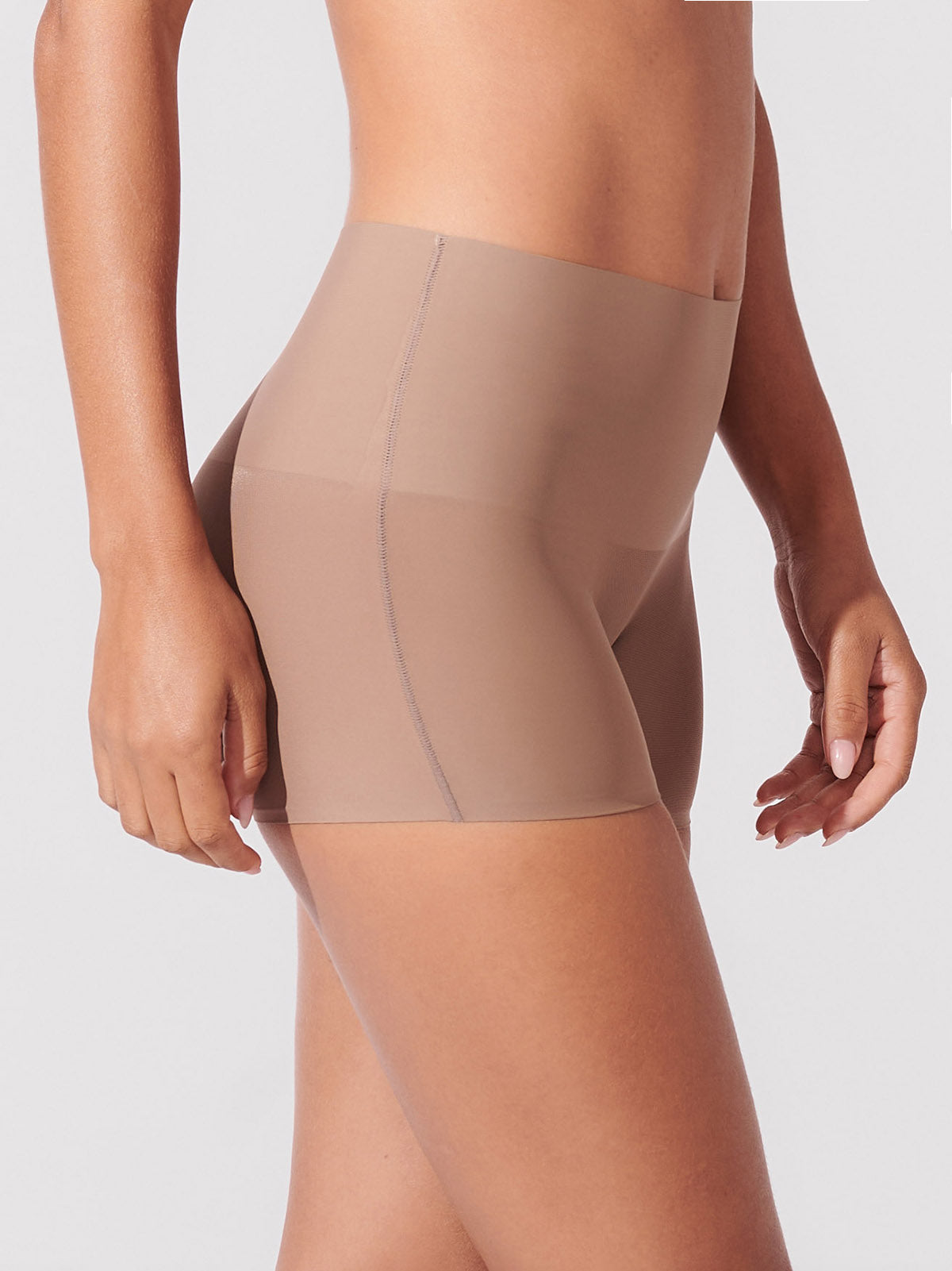 Kit com 3 Calcinhas Boxer Redutora Sem Costura Segunda Pele Marrom Cacau - R$80,90 Cada