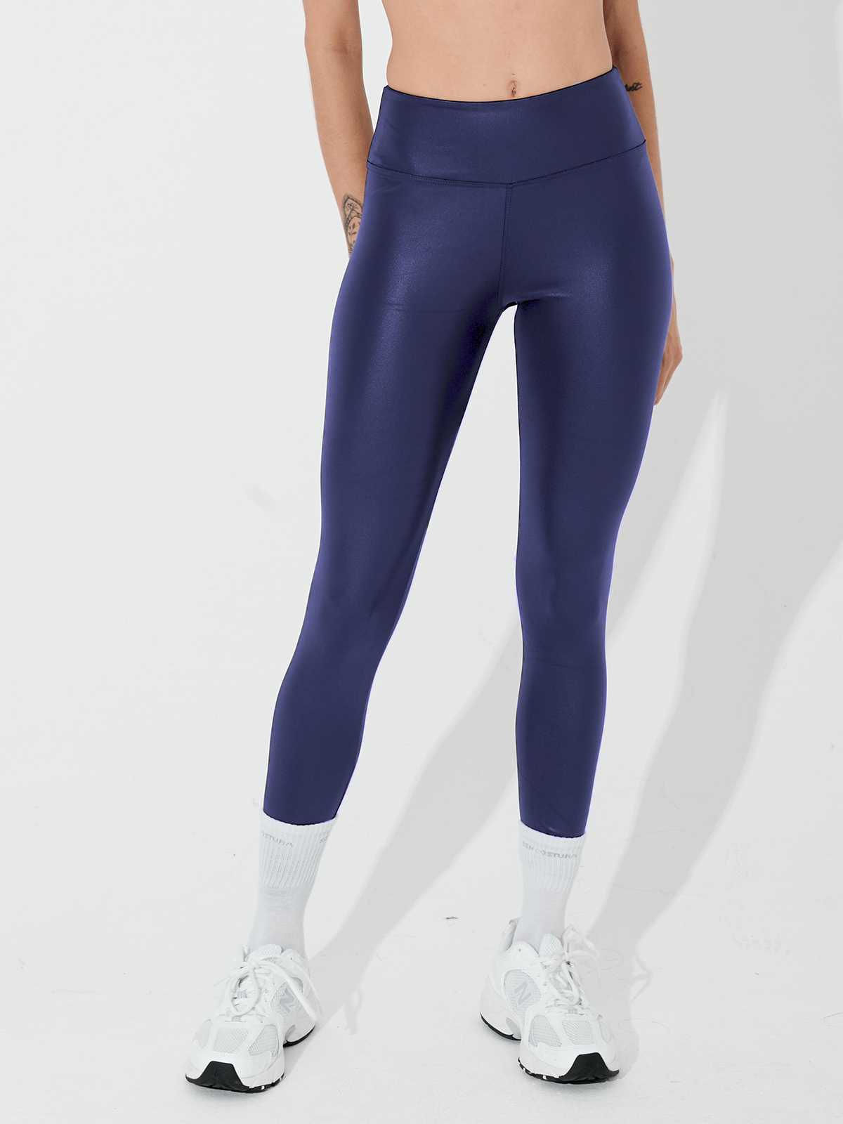 Calça Legging Brilho Cirre Azul Marinho
