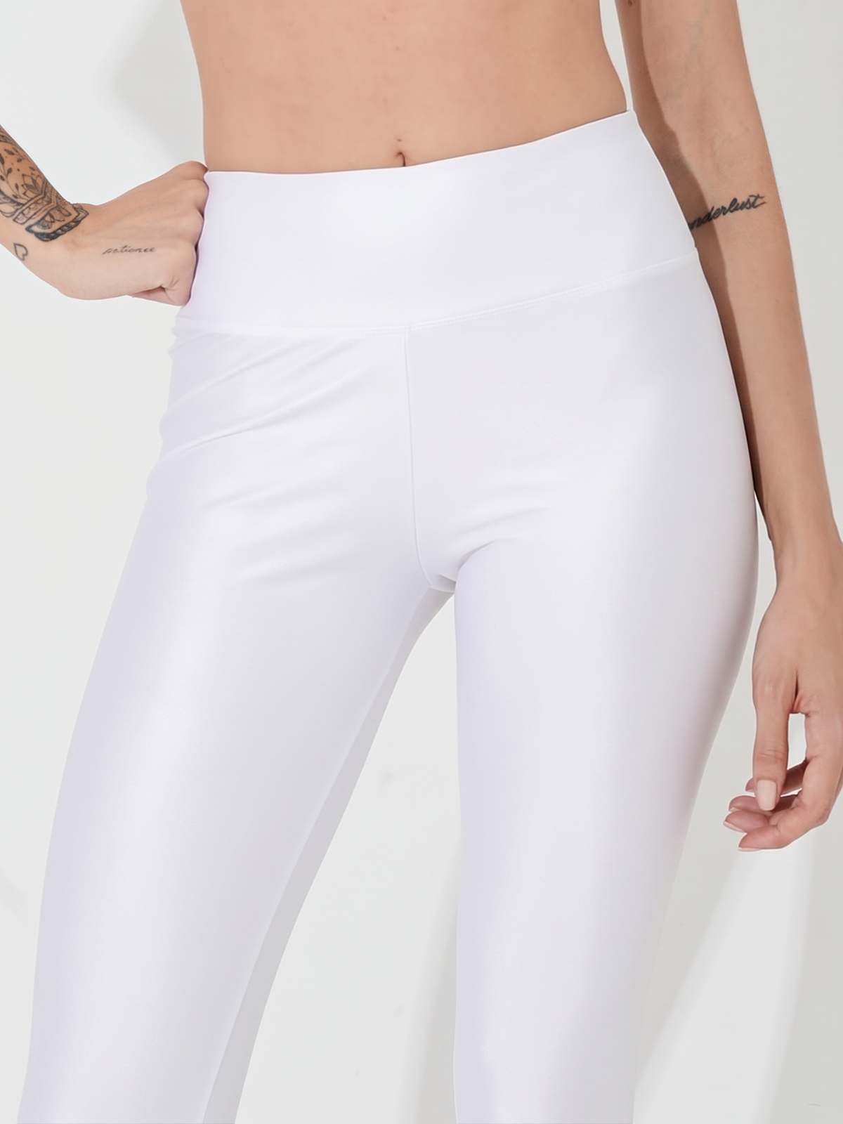 Calça Legging Brilho Cirre Branco