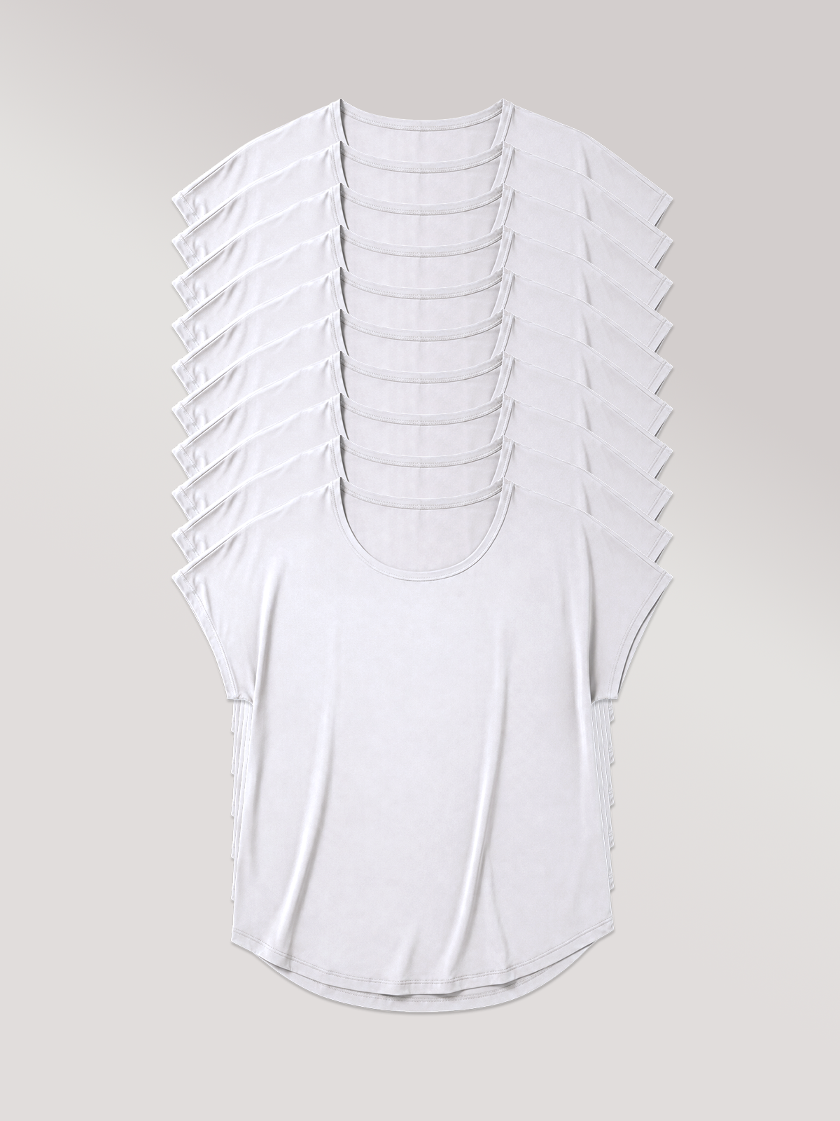 Kit com 10 T-Shirts Essencial Alongada Branco