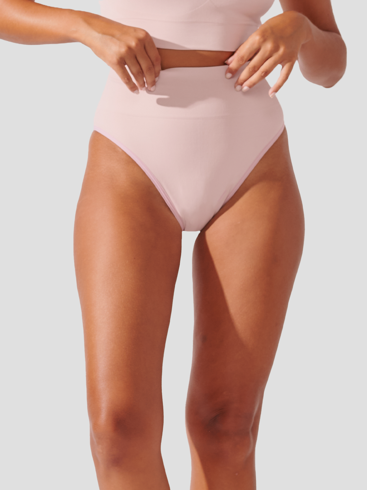 Calcinha Biquíni Redutora Canelado Sem Costura Premium Rose