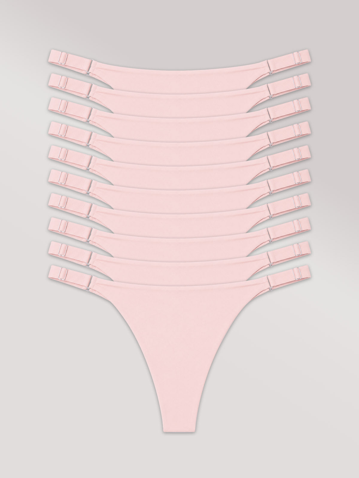 Kit com 10 Calcinhas Micro Fio Invisível Sem Costura Rose