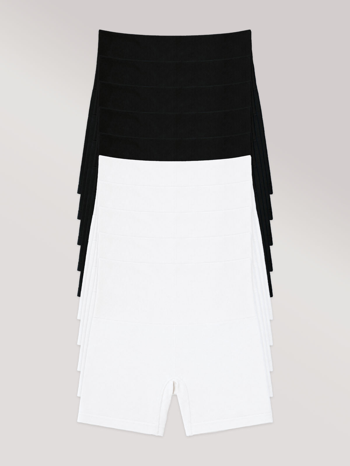 Kit com 10 Calcinhas Boxer Modeladora Sem Costura Premium (5 Preto e 5 Branco)