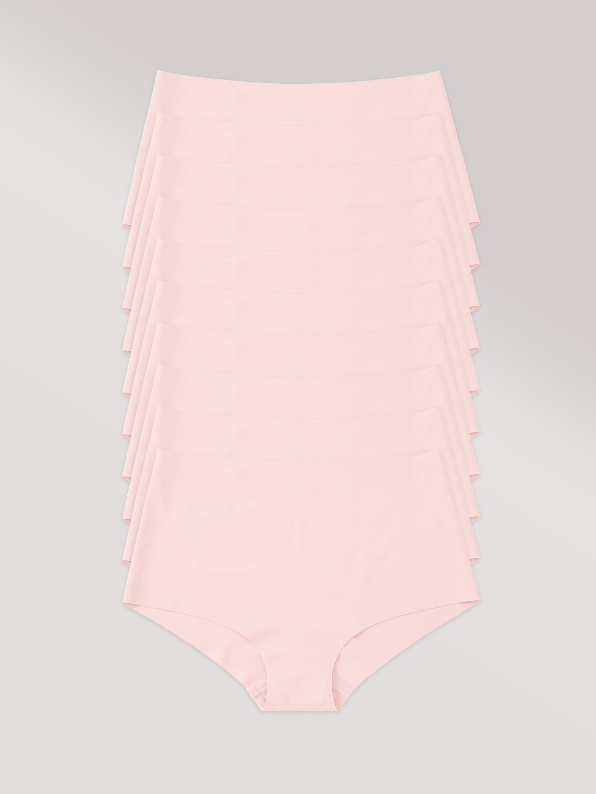 Kit com 10 Calcinhas Hot Pant Invisível Sem Costura Rose