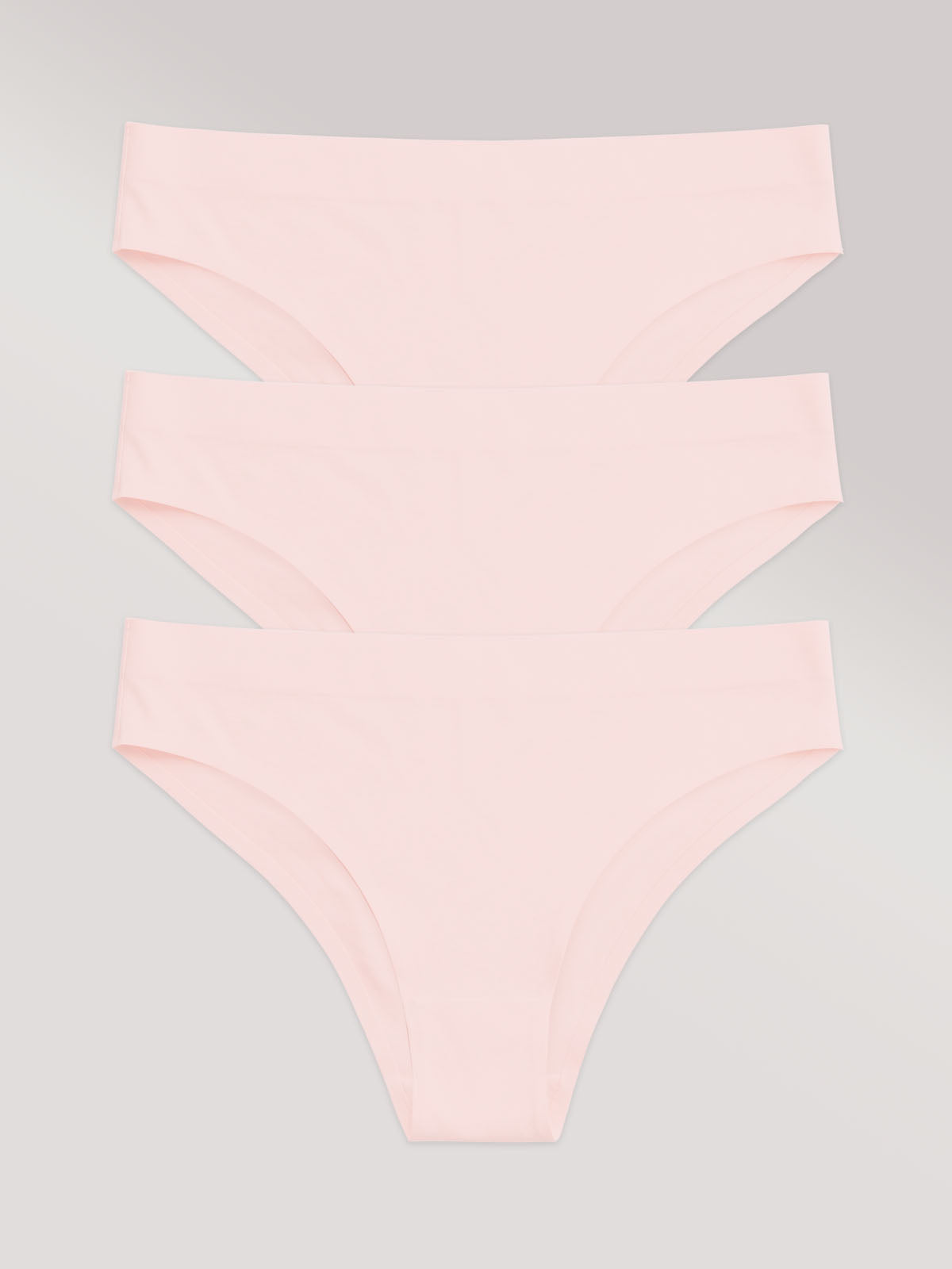 Kit com 3 Calcinhas Biquíni Algodão Premium Sem Costura Rose
