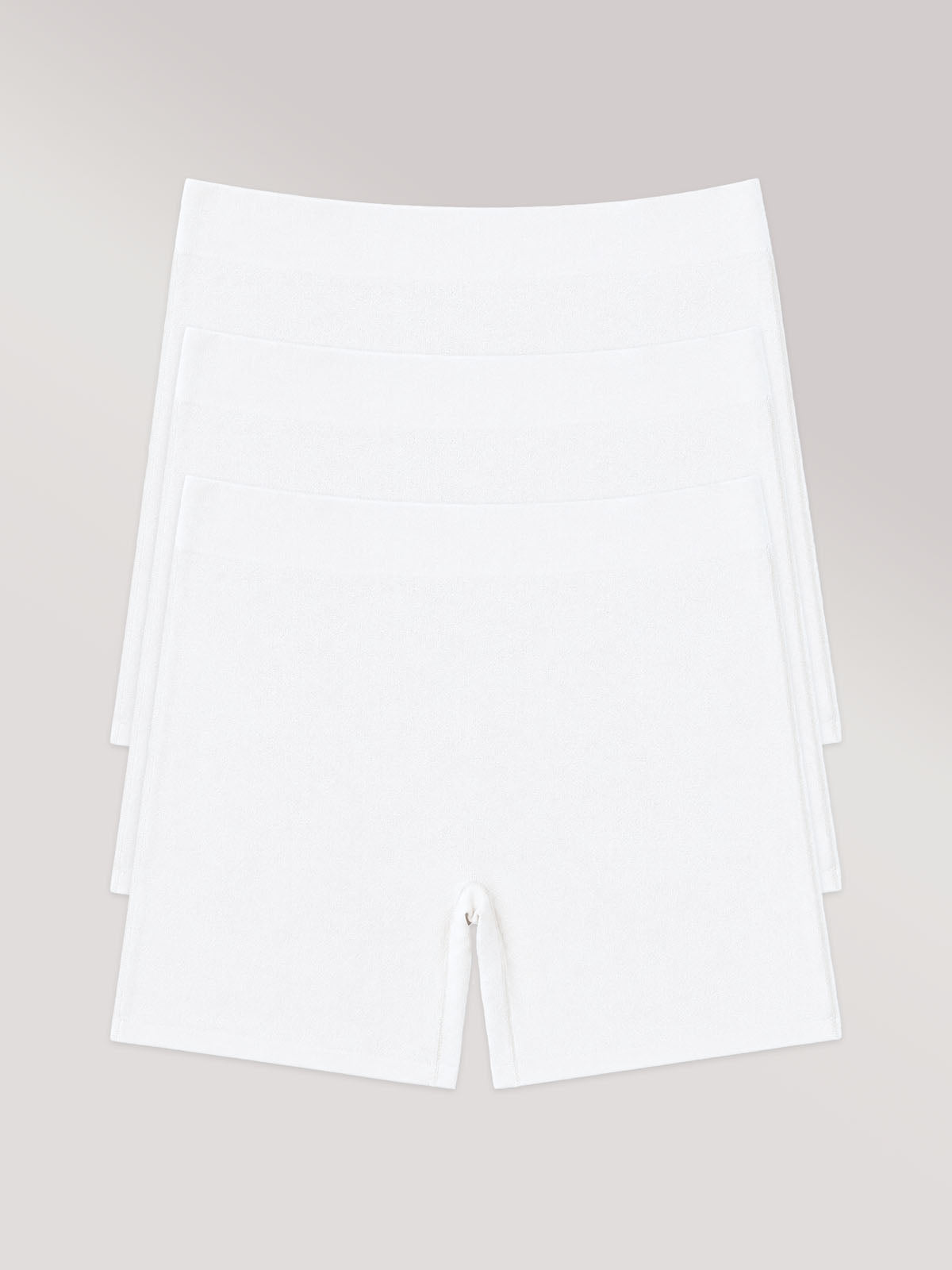 Kit com 3 Calcinhas Shorts Algodão Premium Sem Costura Branco