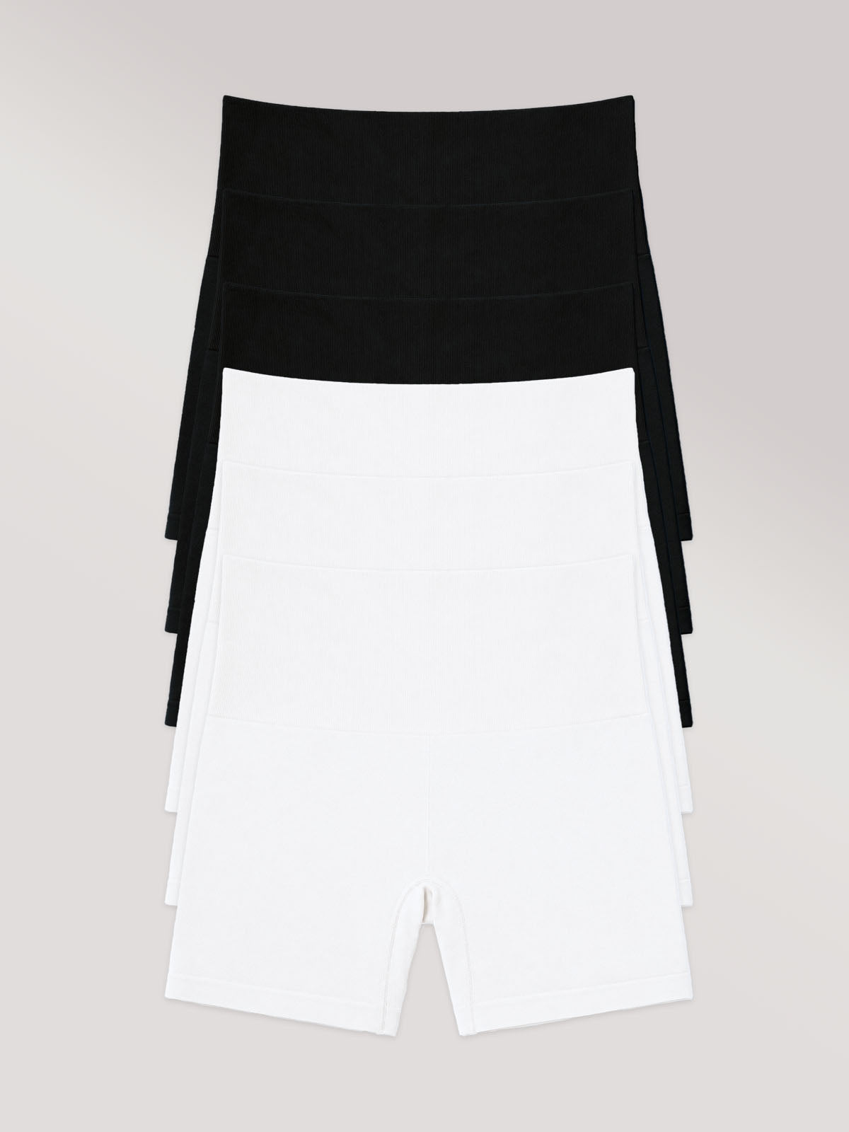 Kit com 6 Calcinhas Boxer Modeladora Sem Costura Premium (3 Preto e 3 Branco)