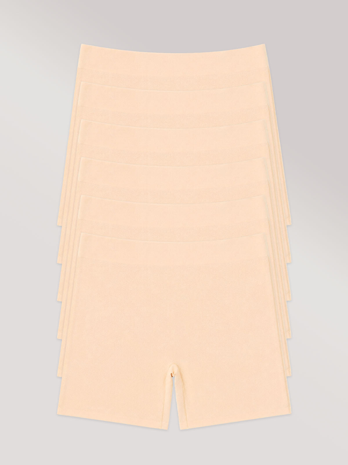 Kit com 6 Calcinhas Shorts Algodão Premium Sem Costura Bege