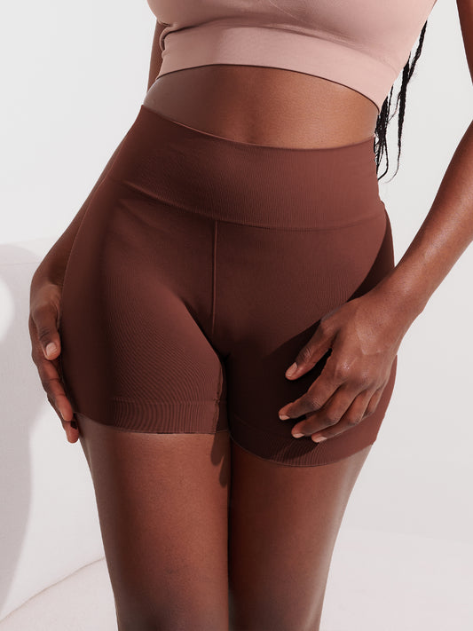 Calcinha Boxer Modeladora Sem Costura Premium Marrom Café