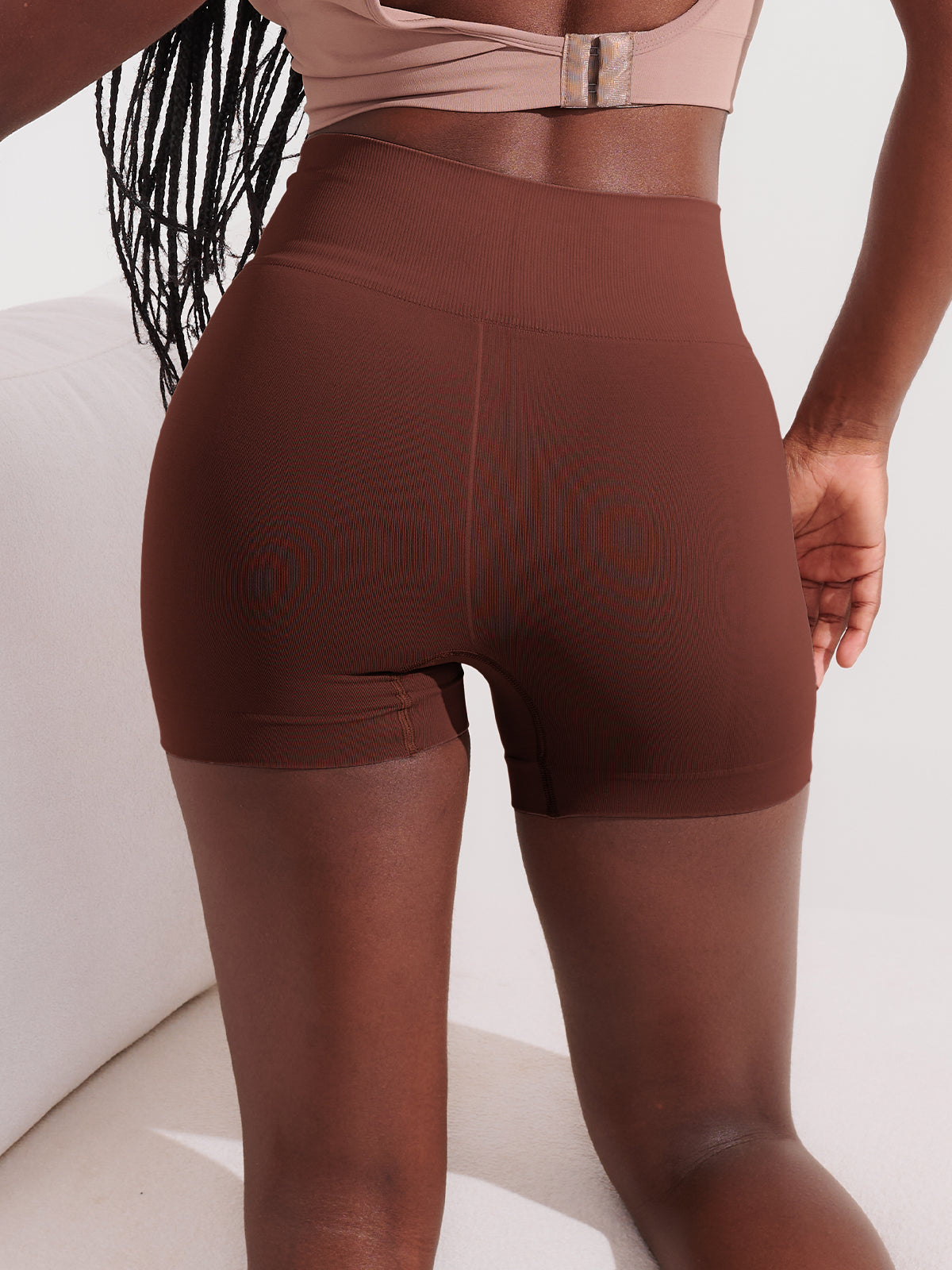 Calcinha Boxer Modeladora Sem Costura Premium Marrom Café