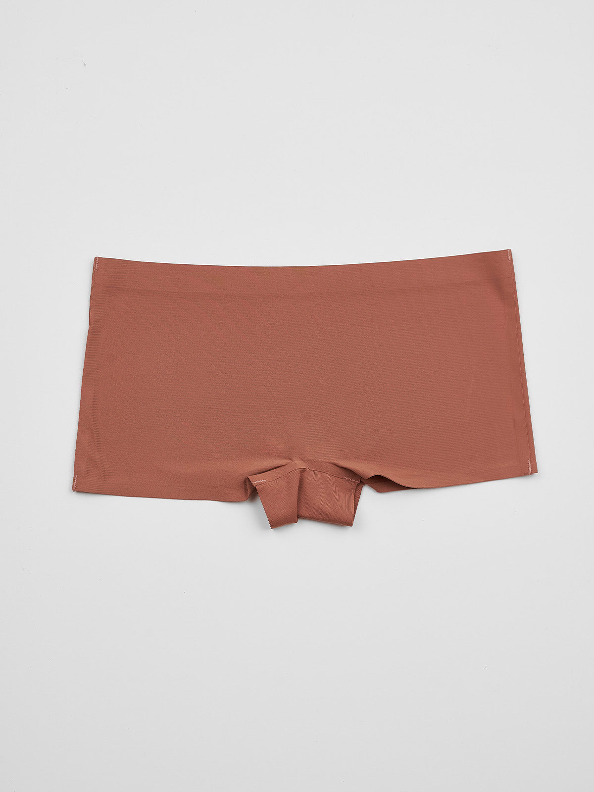 Calcinha Boxer Boyshort Sem Costura Segunda Pele Marrom Cacau