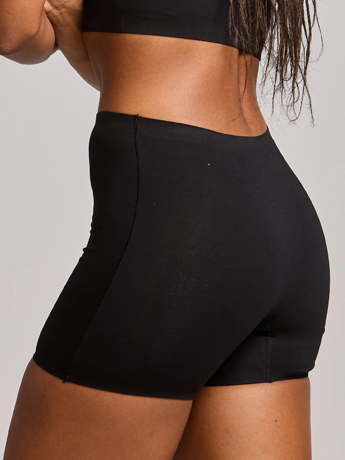 Kit com 3 Calcinhas Shorts Algodão Premium Sem Costura Preto