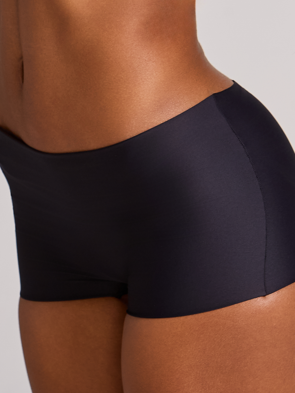 Calcinha Boxer Boyshort Invisível Sem Costura Preto