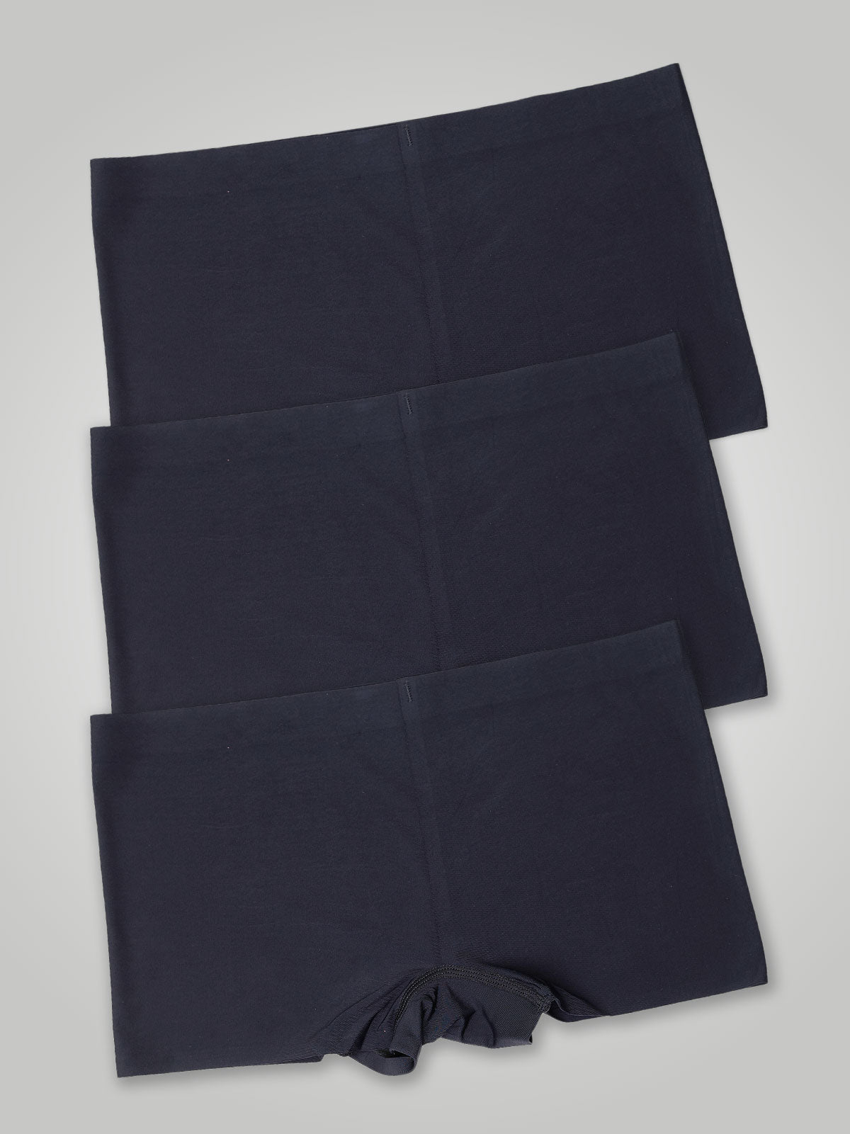 Kit com 3 Calcinhas Boxer Boyshort Sem Costura Segunda Pele Preto - R$53,63 cada