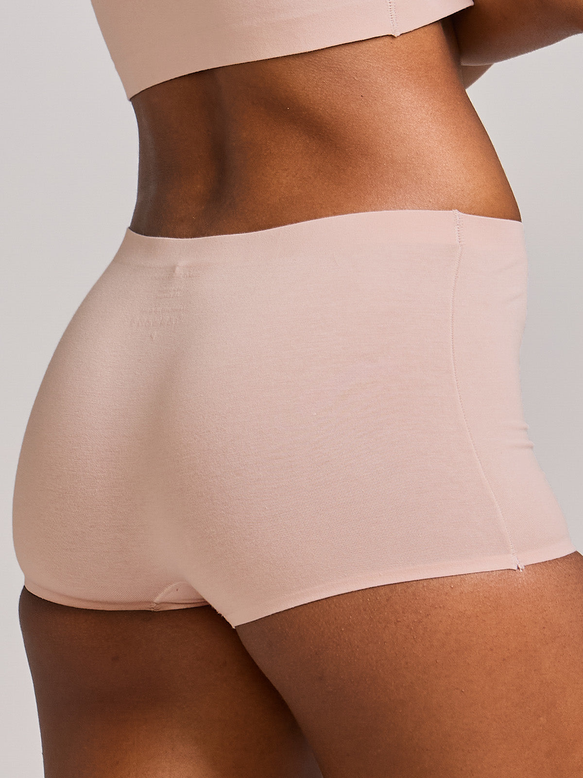 Calcinha Boyshort Boxer Algodão Premium Sem Costura Rose
