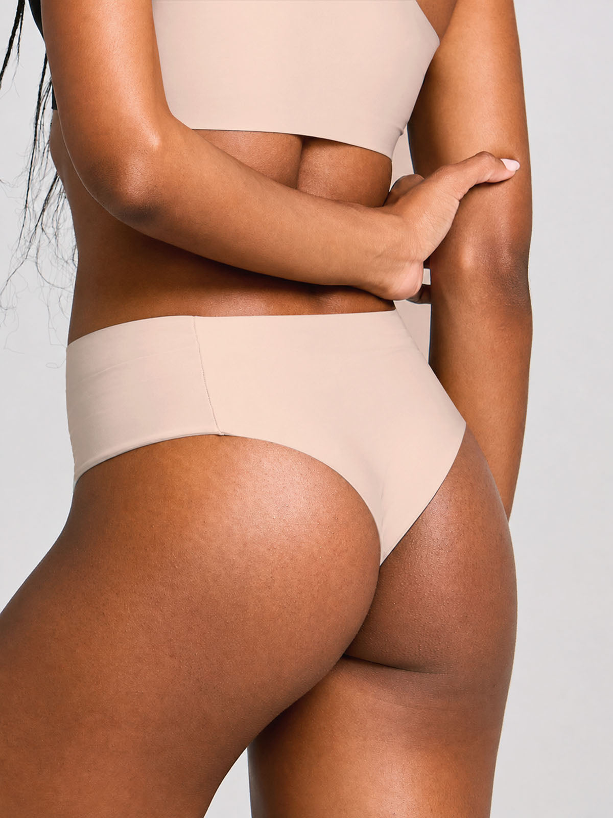 Calcinha Cintura Alta Invisível Com Lateral Ampla Modeladora Rose
