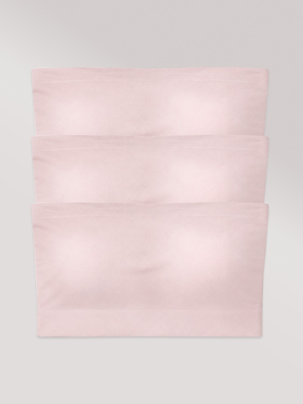 Kit com 3 Tops Faixa Sem Costura com Bojo Removível Rose