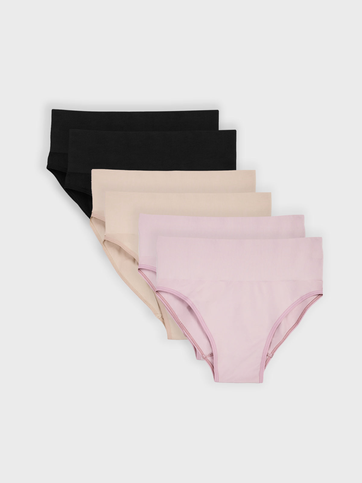 Kit com 6 Calcinhas Caleçon Redutora Sem Costura Premium (2 Bege, 2 Rose e 2 Preto)