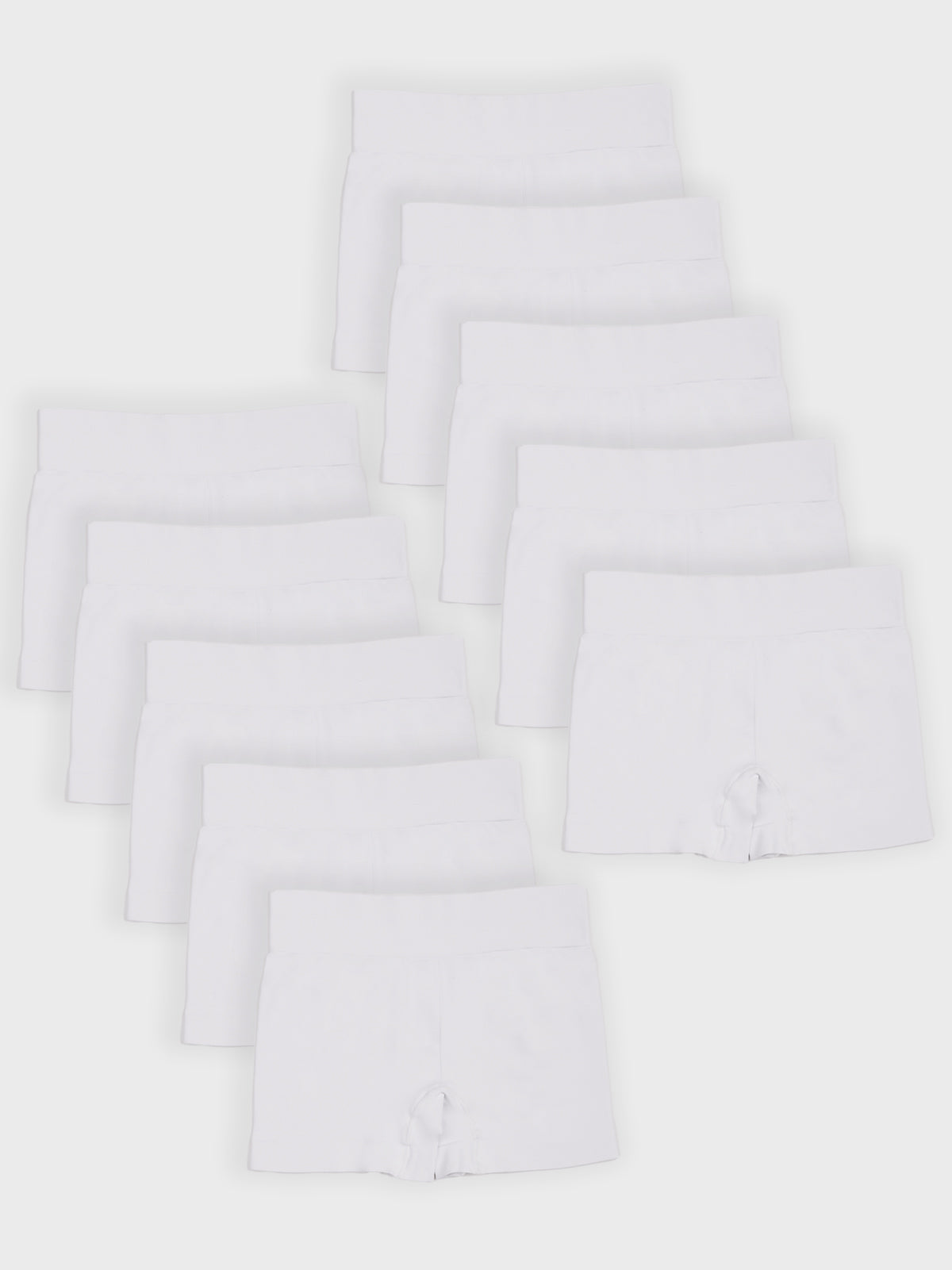 Kit com 10 Calcinhas Boxer Boyshort Sem Costura Premium Branco - R$76,49 cada