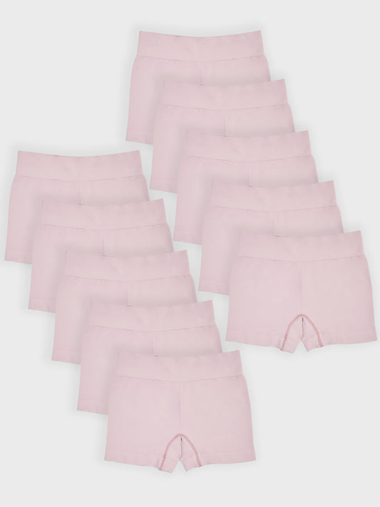 Kit com 10 Calcinhas Boxer Boyshort Sem Costura Premium Rose - R$53,94 cada