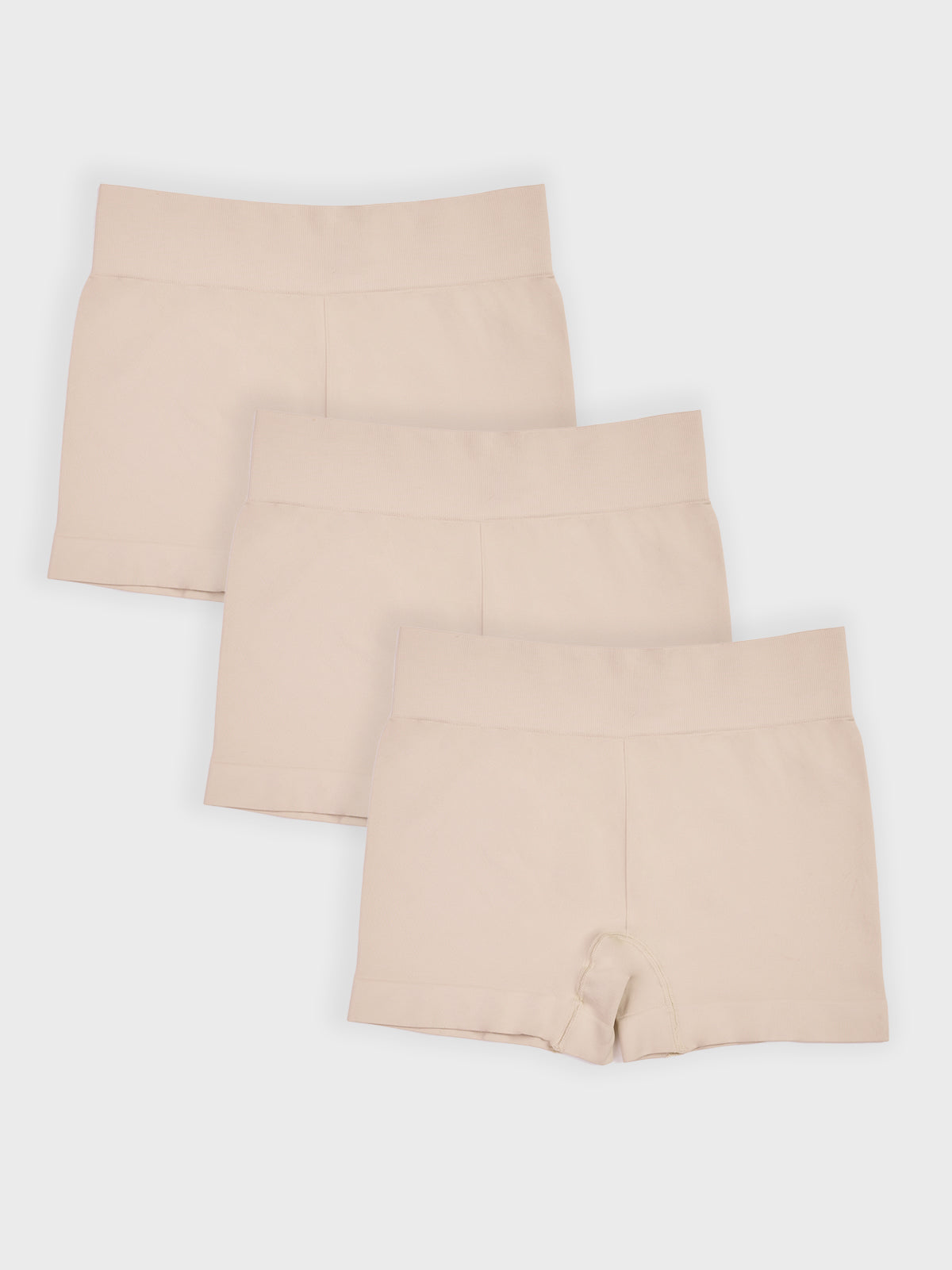 Kit com 3 Calcinhas Boxer Boyshort Sem Costura Premium Bege - R$85,63 cada
