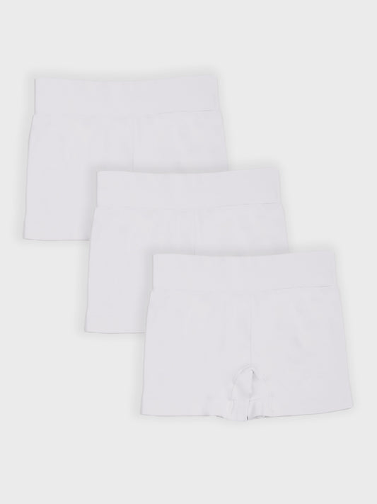Kit com 3 Calcinhas Boxer Boyshort Sem Costura Premium Branco - R$76,42 cada