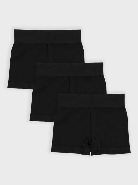 Kit com 3 Calcinhas Boxer Boyshort Sem Costura Premium Preto - R$76,42 cada