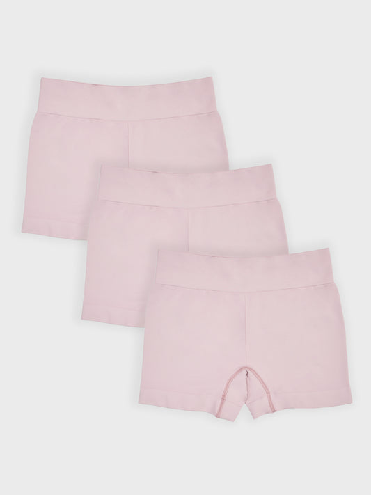 Kit com 3 Calcinhas Boxer Boyshort Sem Costura Premium Rose - R$76,42 cada