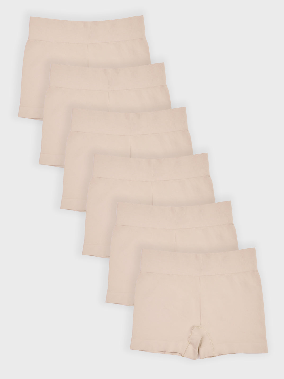 Kit com 6 Calcinhas Boxer Boyshort Sem Costura Premium Bege - R$80,98 cada