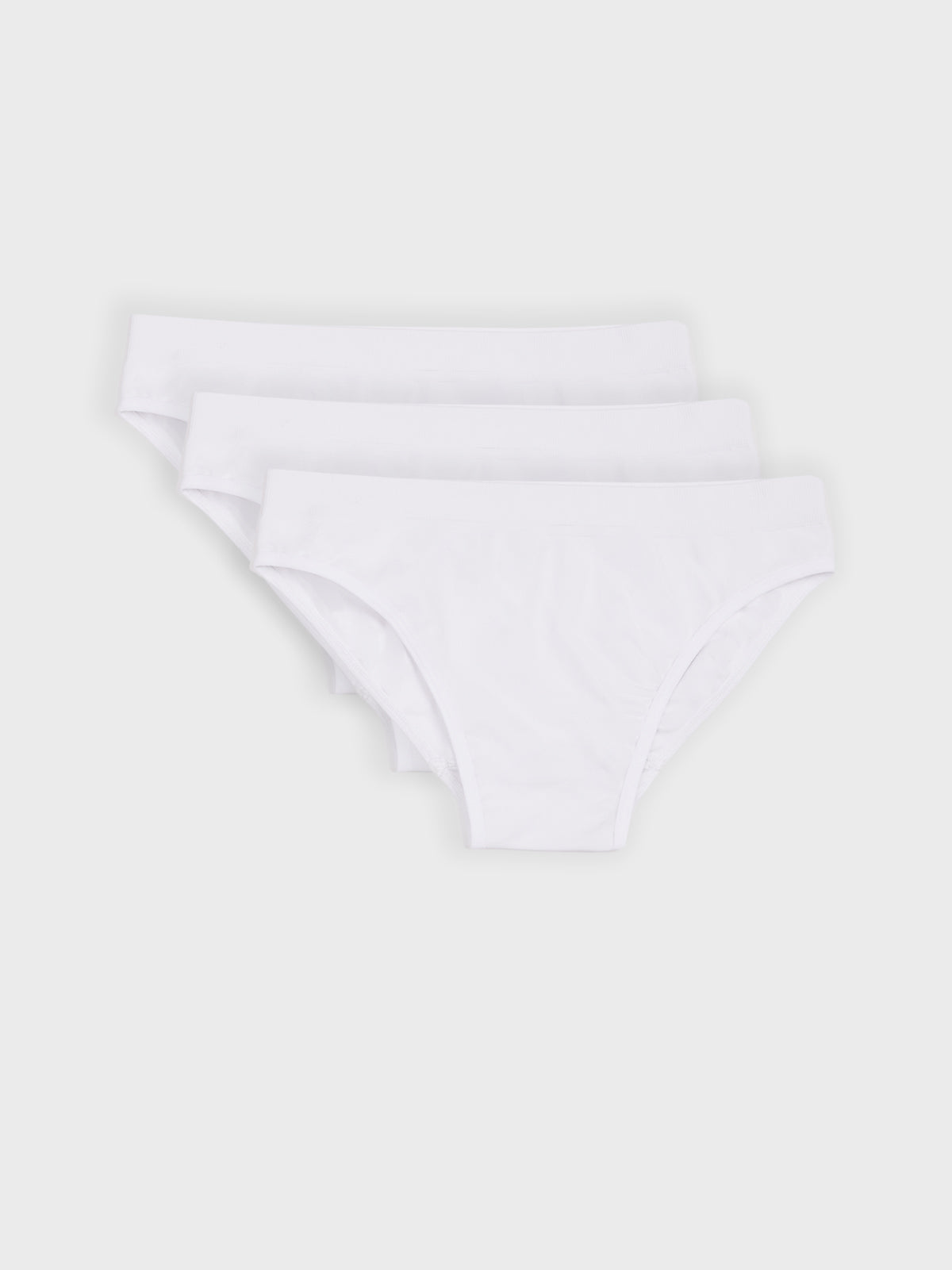 Kit com 3 Calcinhas Caleçon Sem Costura Premium Branco - R$85,63 cada