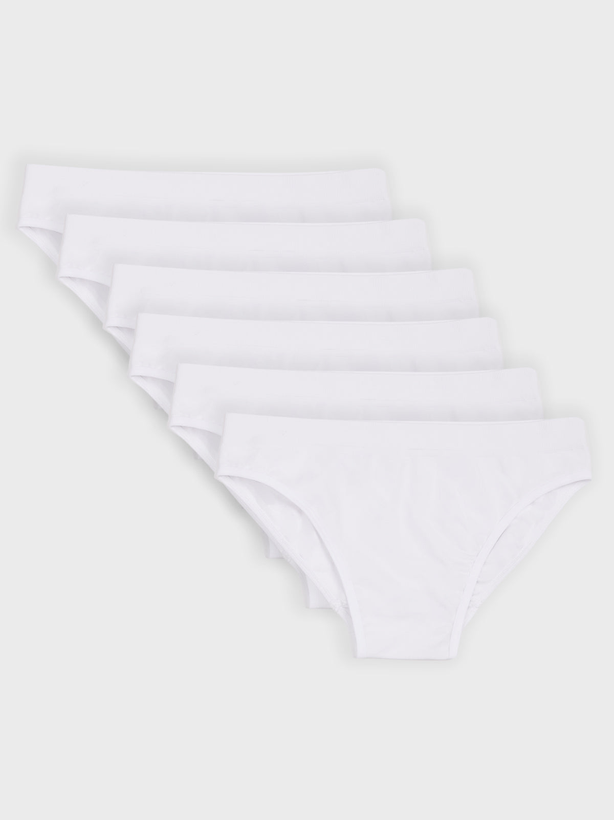 Kit com 6 Calcinhas Caleçon Sem Costura Premium Branco - R$80,98 cada