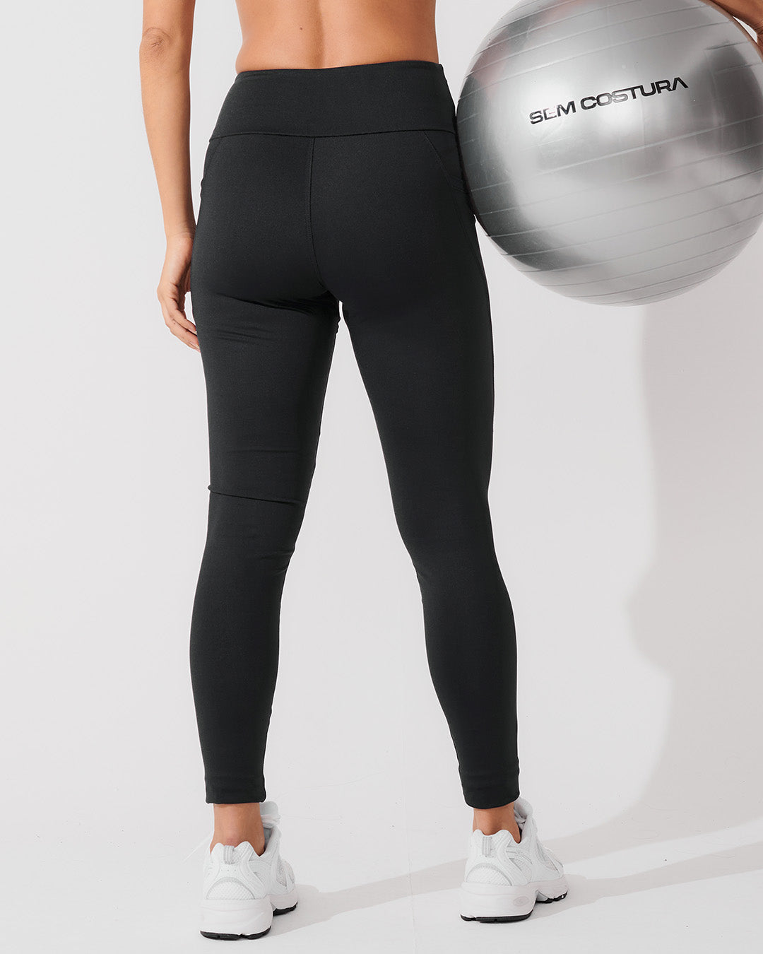 Calça Legging de Compressão com Forro Preto