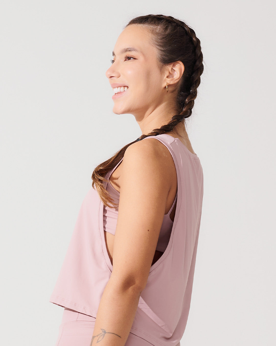 Regata Cropped com Cava Ampla Rose