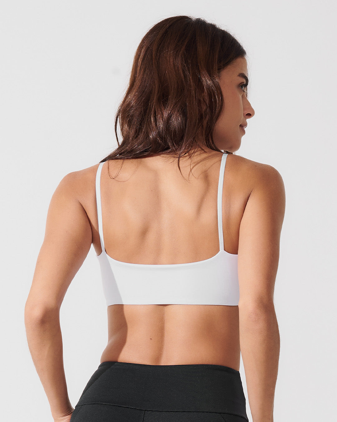 Top Slim Fitness com Alças Finas Branco
