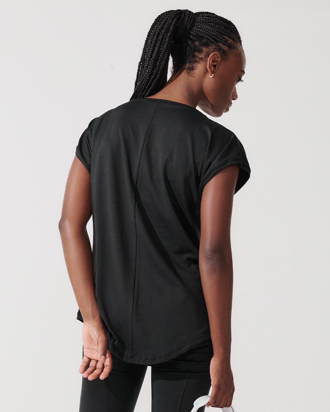 T-Shirt Essencial Alongada Preto