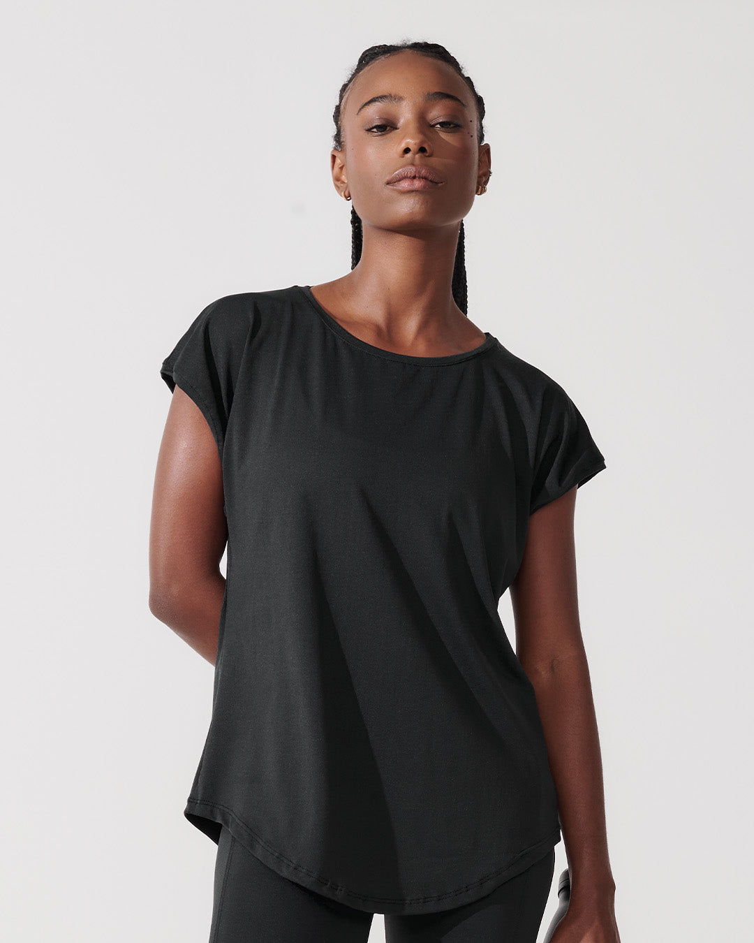 T-Shirt Essencial Alongada Preto