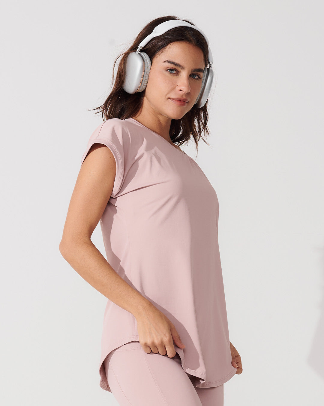 T-Shirt Essencial Alongada Rose
