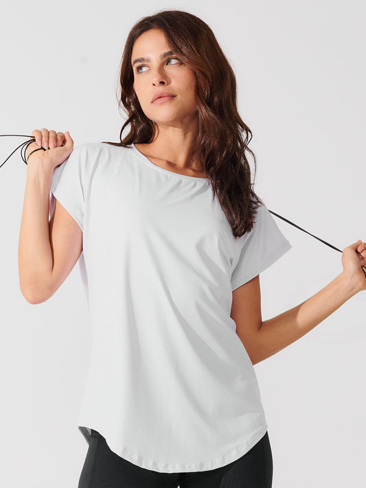 T-Shirt Essencial Alongada Branco