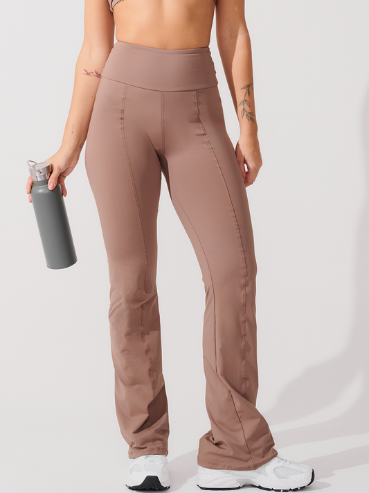 Calça Flare Bailarina Marrom Cacau