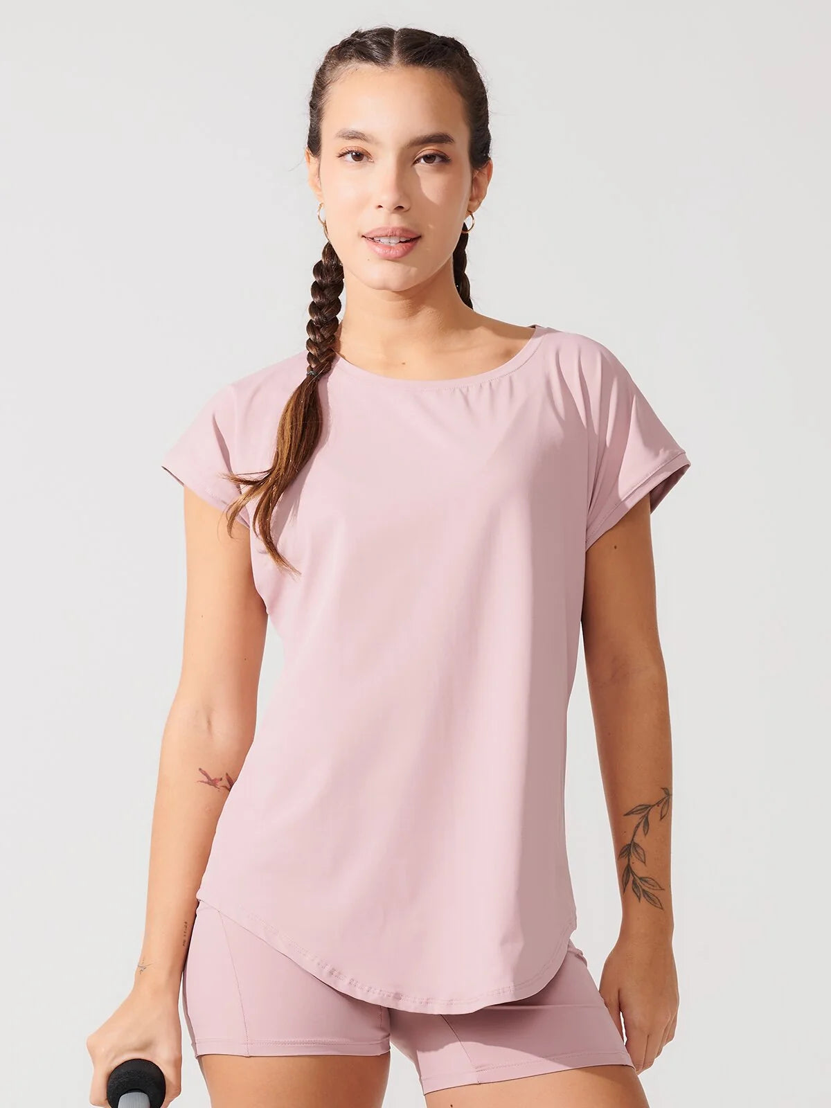 Kit com 10 T-Shirts Essencial Alongada Rose