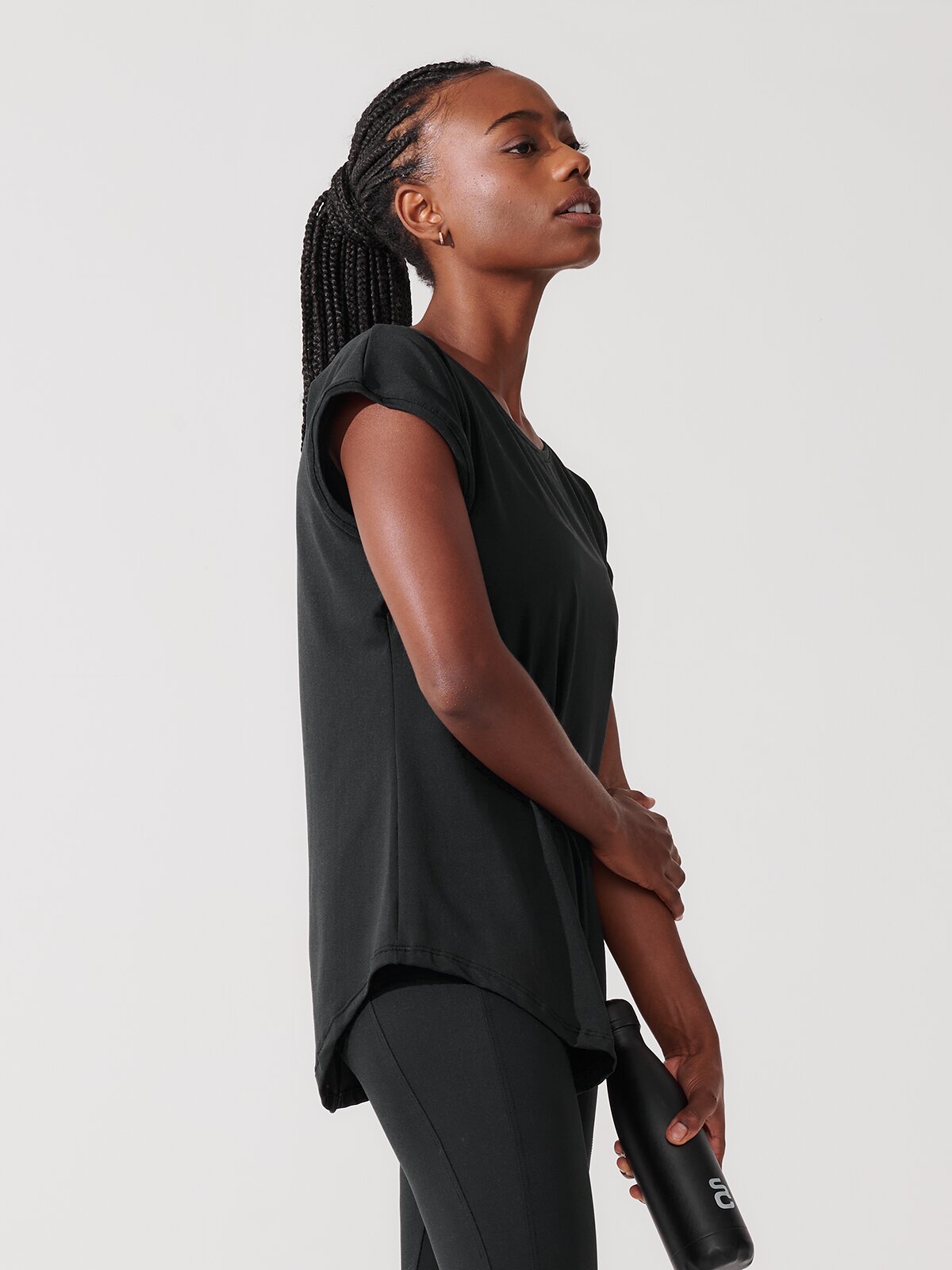 T-Shirt Essencial Alongada Preto
