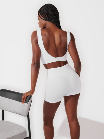 Conjunto Sutiã Modelador + Calcinha Boxer Modeladora Premium Branco