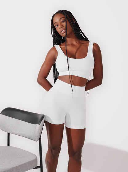 Conjunto Sutiã Modelador + Calcinha Boxer Modeladora Premium Branco