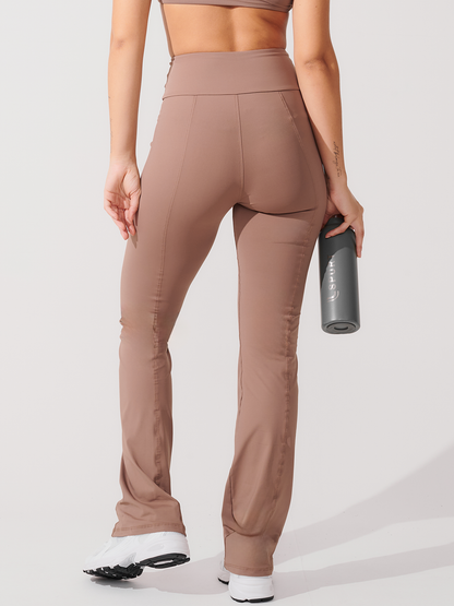 Calça Flare Bailarina Marrom Cacau