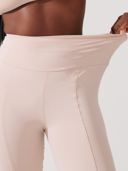 Calça Flare Bailarina Bege