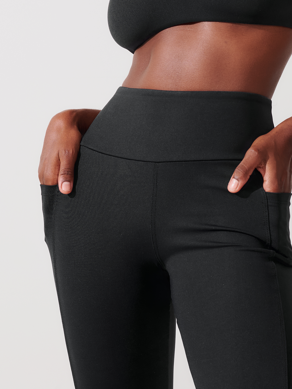 Calça Legging de Compressão com Forro Preto