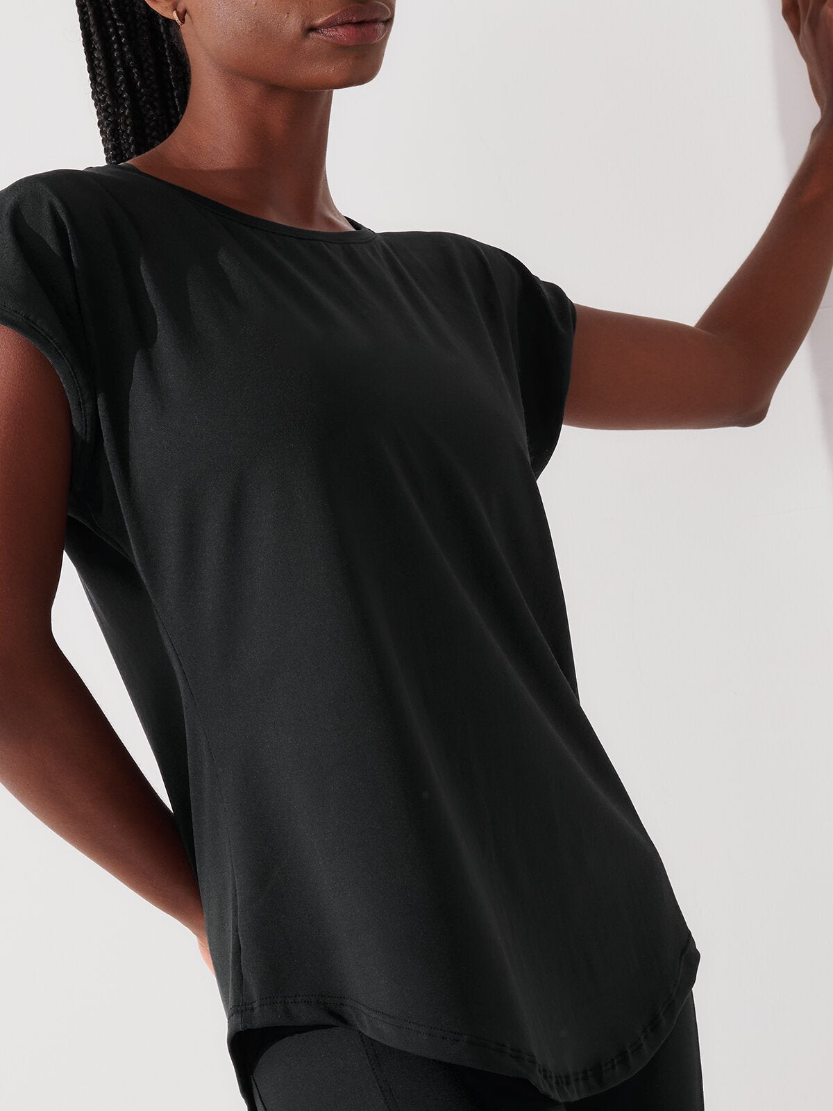 T-Shirt Essencial Alongada Preto