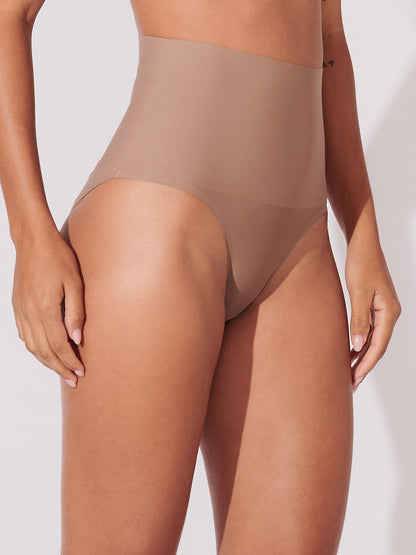Kit com 6 Calcinhas Caleçon Modeladora Sem Costura Segunda Pele Marrom Cacau - - R$103,90 cada